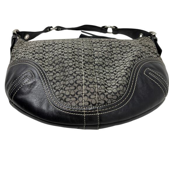 Vintage Y2K Coach Signature Jacquard Canvas Leather Bottom Bag Soho D062-2158 - Picture 2 of 11